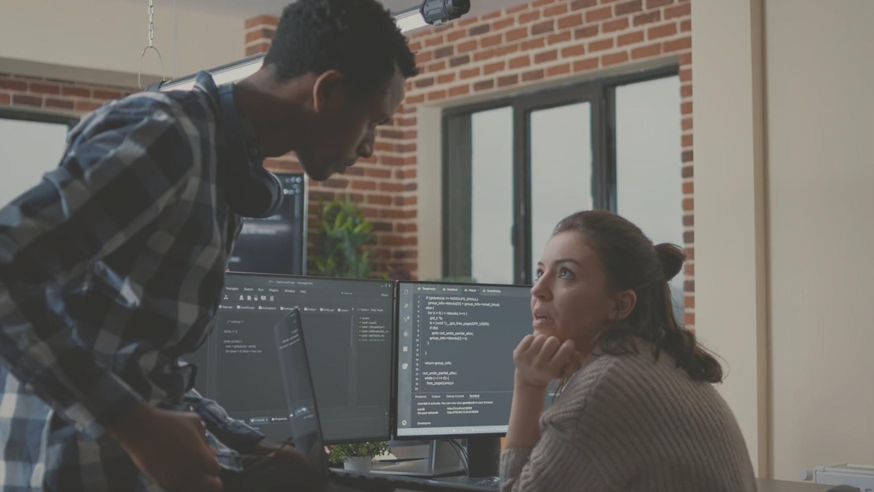 Database architecture planning session with system diagrams and server configurations